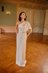 Latte evening dress – Galisa Grace – view 1