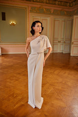 Latte evening dress – Galisa Grace – view 3
